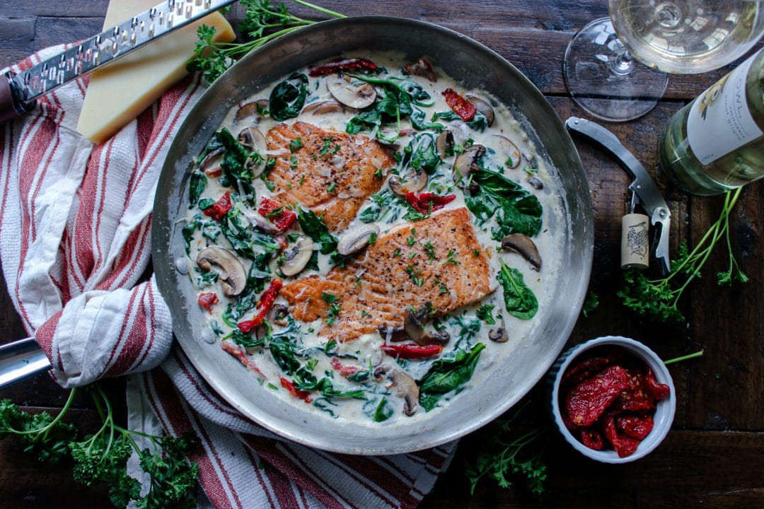 Tuscan Salmon Keto
 e Pan Keto Tuscan Salmon Bonappeteach