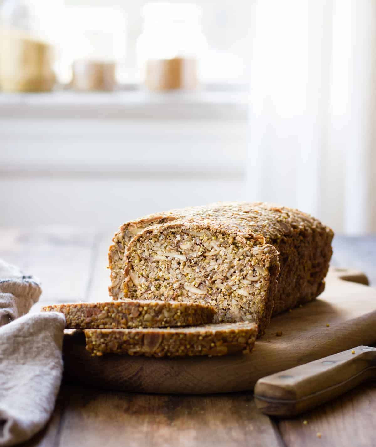 Vegan Grain Free Bread
 Multi Grain Nut Seed Bread gluten free vegan • The