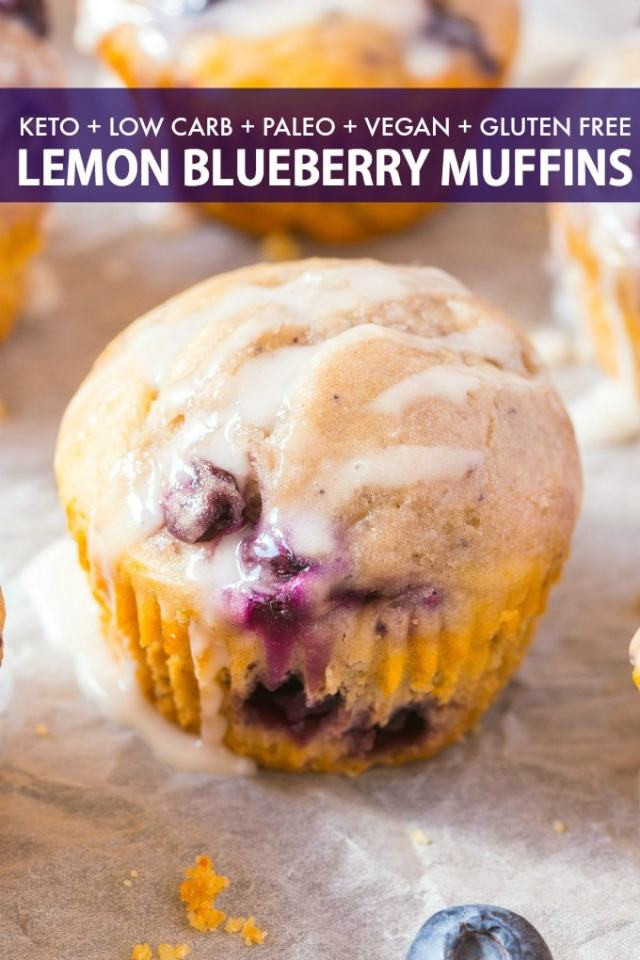 Vegan Keto Blueberry Muffins
 Keto Lemon Blueberry Muffins Paleo Vegan