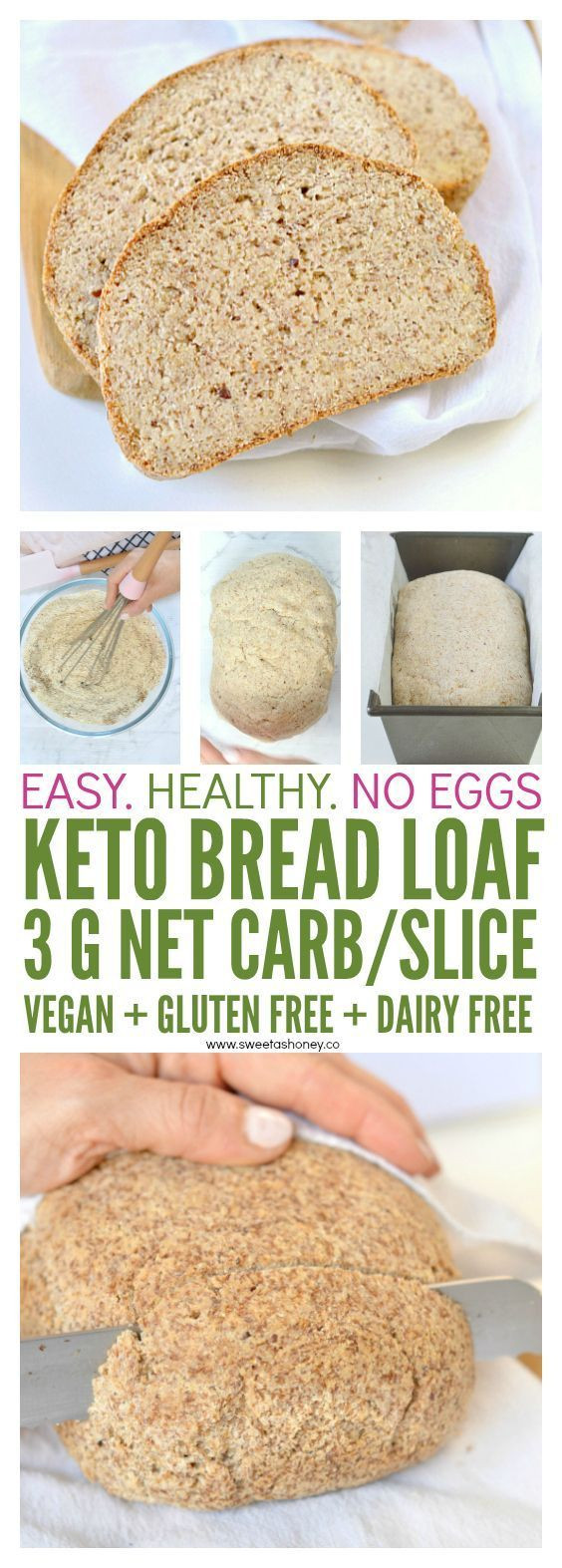 Vegan Keto Bread Almond Flour
 THE BEST KETO BREAD LOAF NO EGGS Low Carb with coconut
