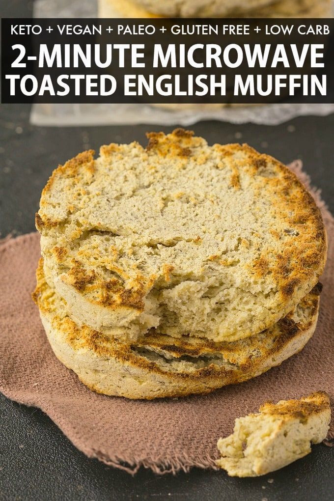 Vegan Keto Bread Microwave
 Microwave English Muffin Keto Vegan Paleo