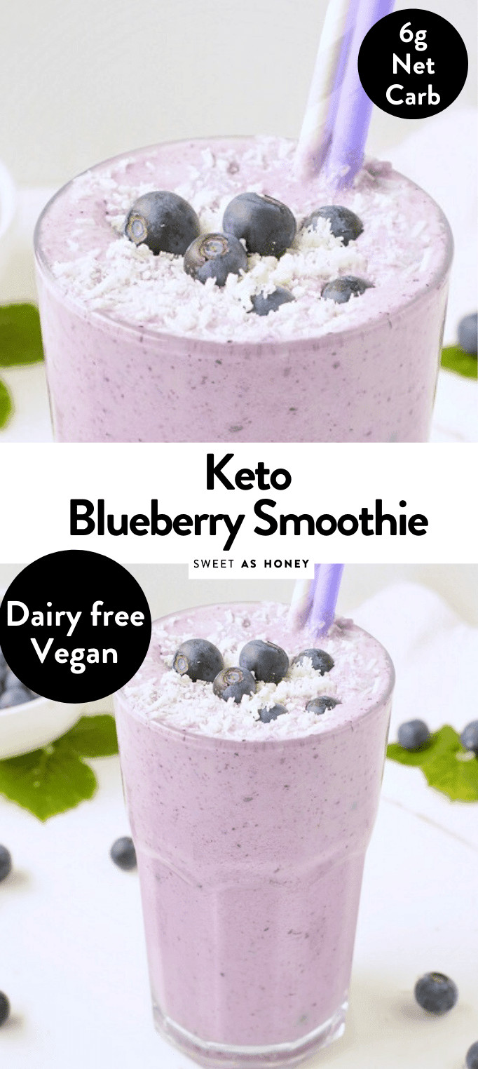 Vegan Keto Breakfast Smoothie
 Keto vegan blueberry smoothie Sweetashoney in 2020