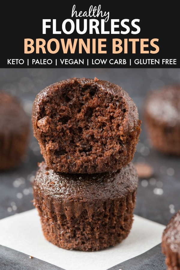 Vegan Keto Brownies
 Flourless Paleo Vegan Brownie Bites Keto Sugar Free