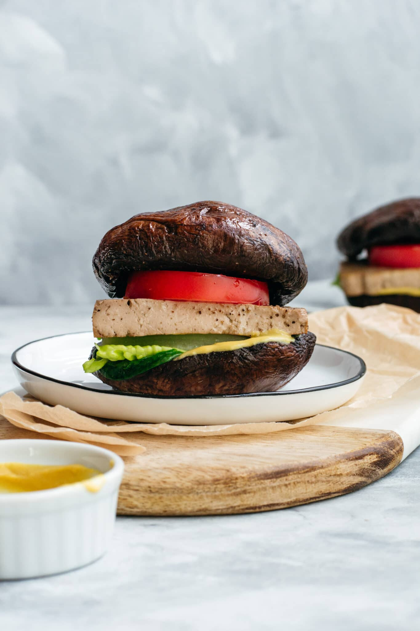 Vegan Keto Burger
 Vegan keto Portobello mushroom burger