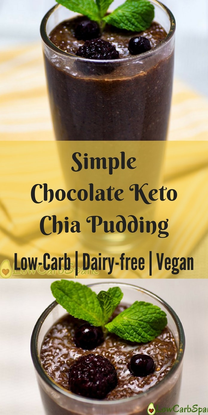 Vegan Keto Chia Pudding
 Simple Chocolate Keto Chia Pudding Low Carb Dairy free