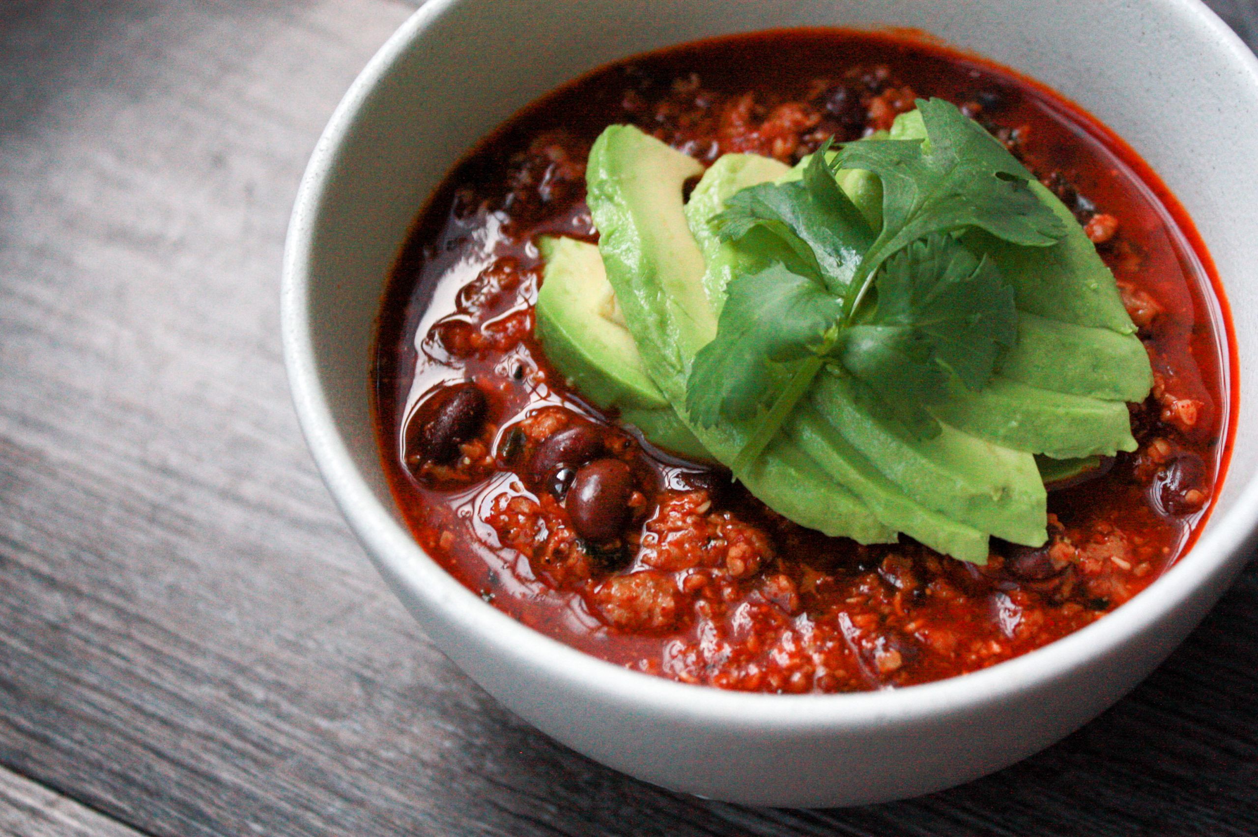 Vegan Keto Chili
 Vegan Keto Chili with Black Soy Beans passionate Keto