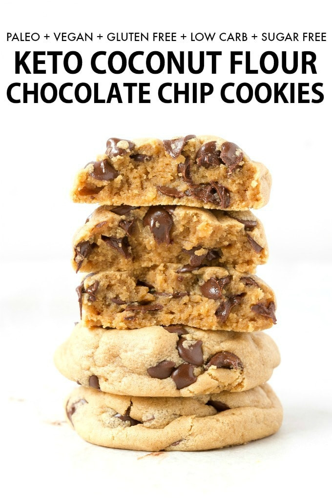 Vegan Keto Chocolate Chip Cookies
 Keto Coconut Flour Chocolate Chip Cookies Paleo Vegan