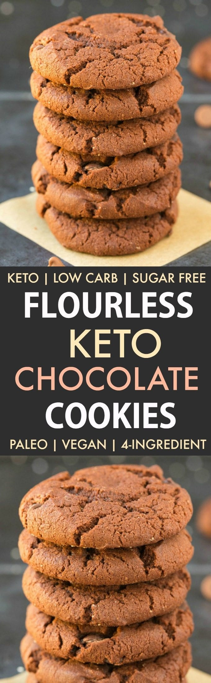 Vegan Keto Cookies
 Flourless Keto Chocolate Cookies Low Carb Paleo Vegan