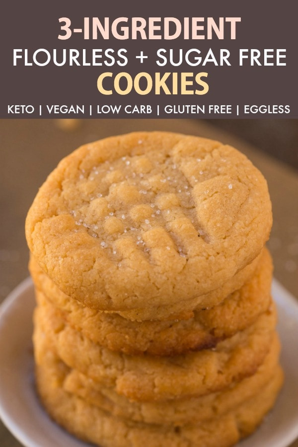 Vegan Keto Cookies
 3 Ingre nt Keto Sugar Free Flourless Cookies Paleo