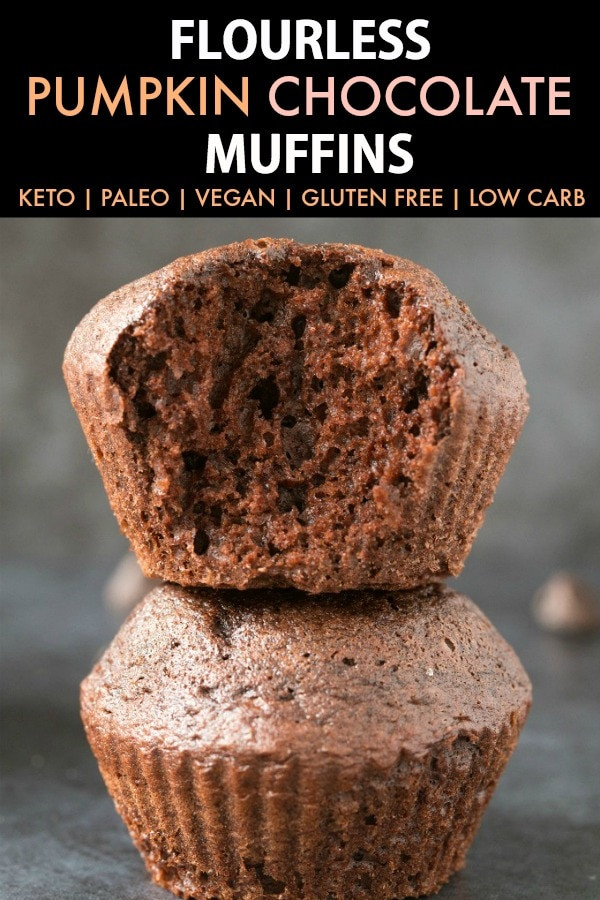 Vegan Keto Muffins
 Healthy Flourless Paleo Vegan Pumpkin Chocolate Muffins