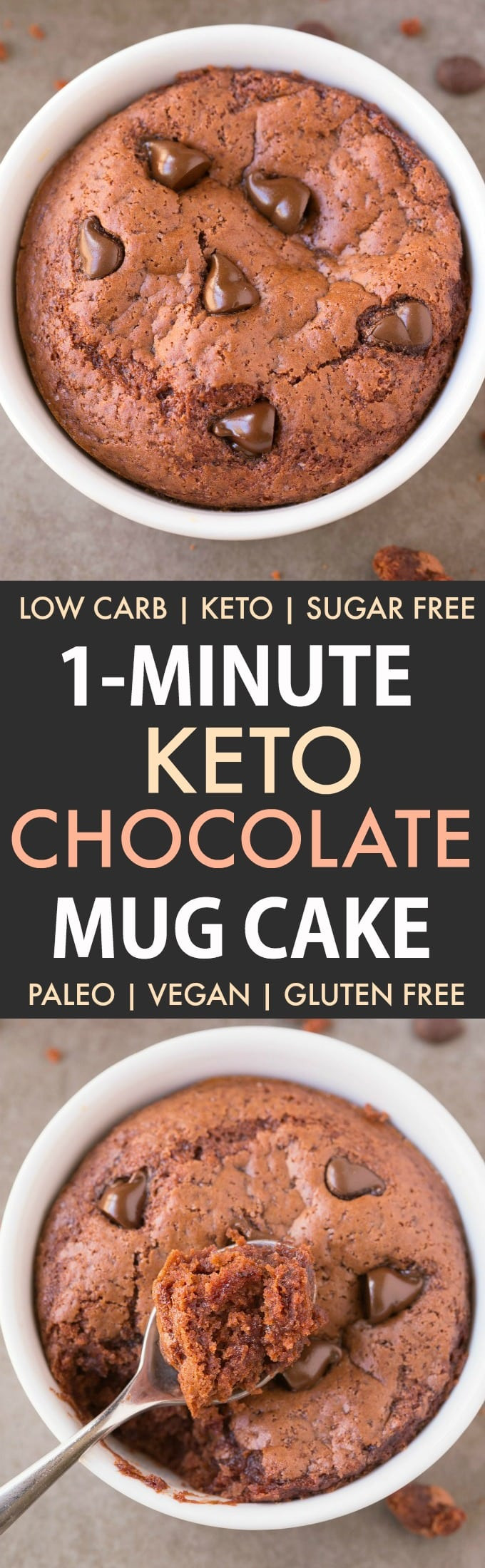 Vegan Keto Mug Cake
 1 Minute Keto Low Carb Chocolate Mug Cake Paleo Vegan