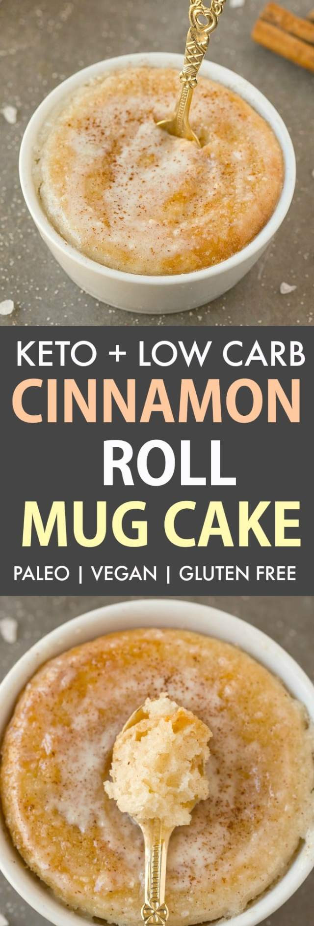 Vegan Keto Mug Cake
 Keto Cinnamon Roll Mug Cake Paleo Vegan