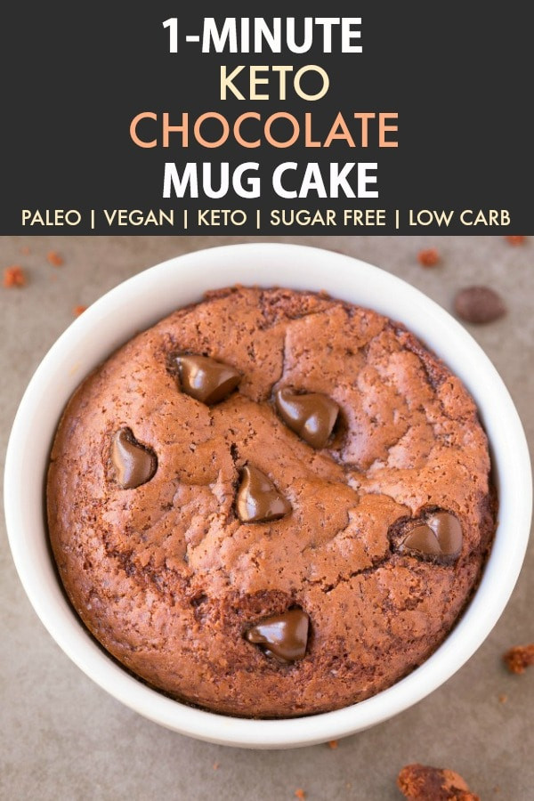 Vegan Keto Mug Cake
 1 Minute Keto Low Carb Chocolate Mug Cake Paleo Vegan