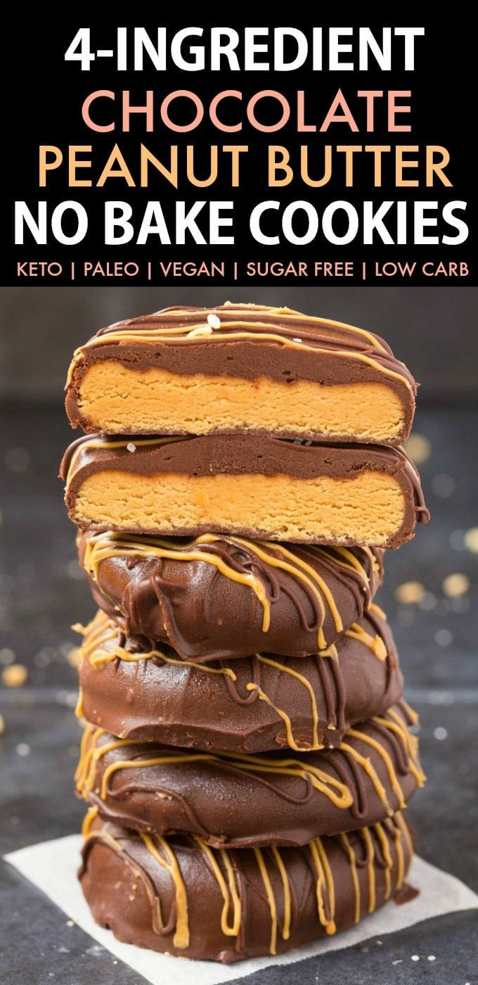 Vegan Keto Peanut Butter Cookies
 4 Ingre nt Chocolate Peanut Butter No Bake Cookies Keto