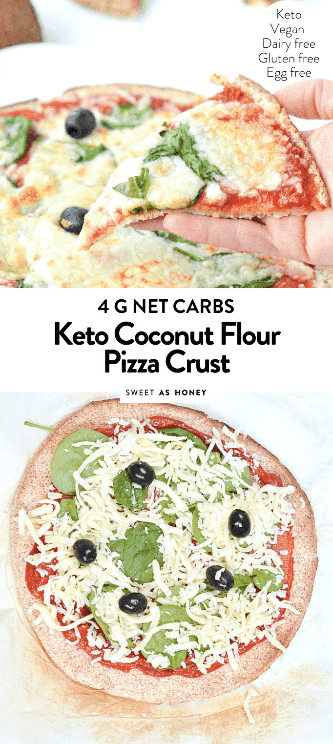 Vegan Keto Pizza Crust
 Coconut Flour Pizza Crust Vegan Keto Sweetashoney