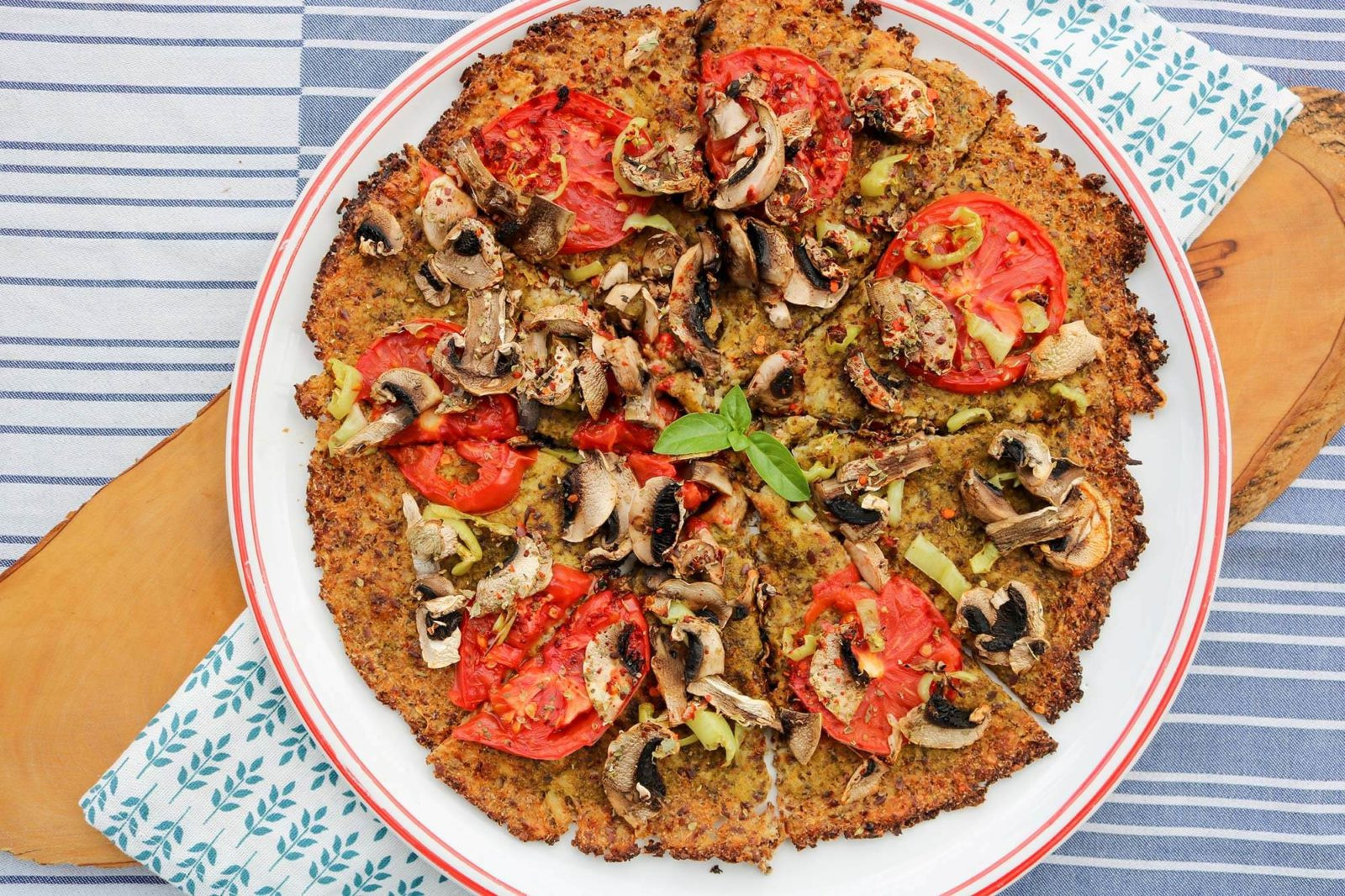 Vegan Keto Pizza Crust
 Vegan Keto Pizza with Cauliflower Crust Dish Miami