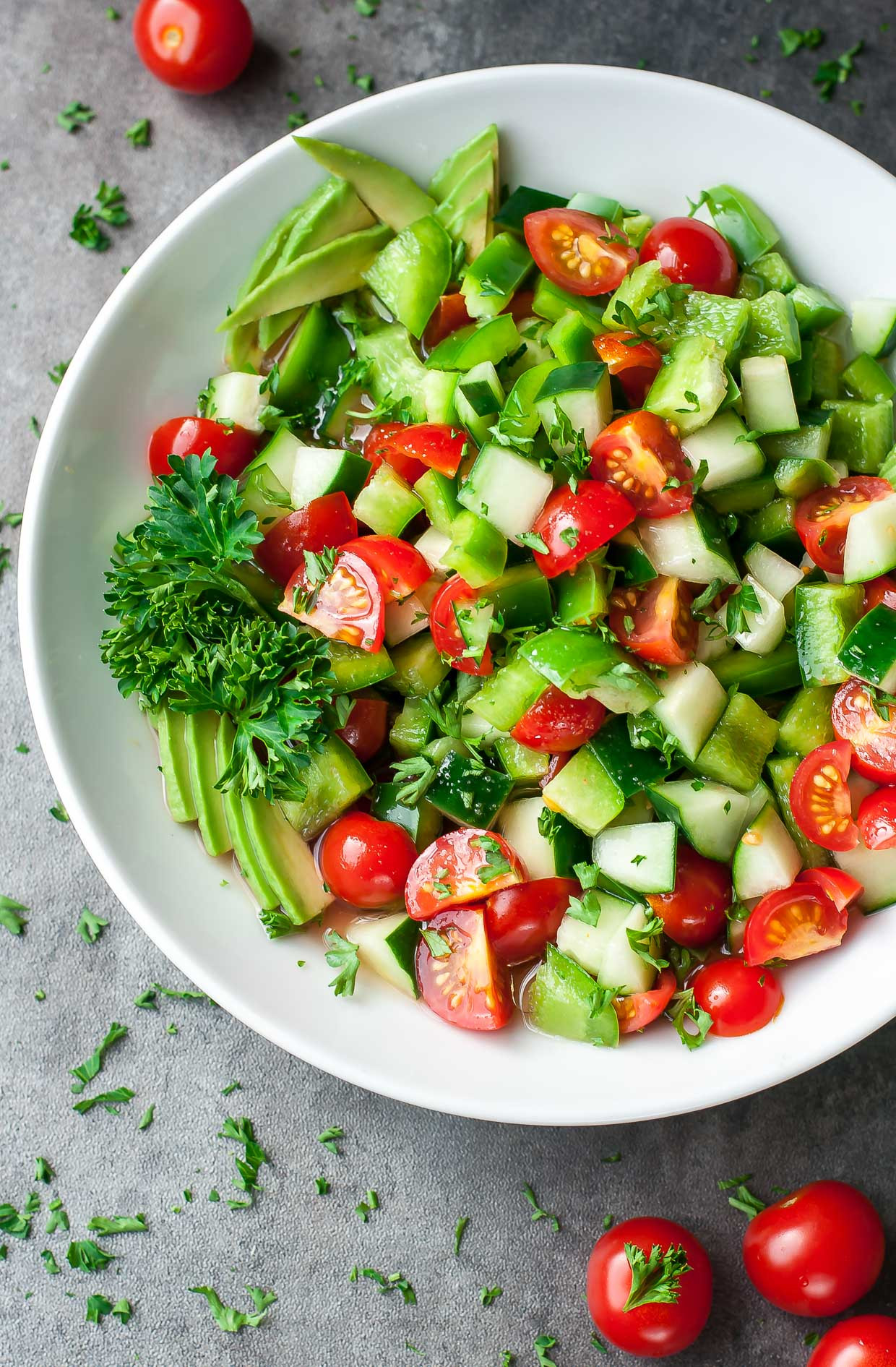 Vegan Keto Salad Recipes
 Healthy Tomato Cucumber Avocado Salad Recipe Peas and