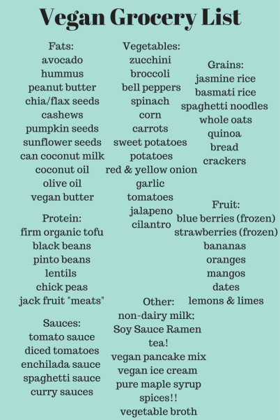 Vegan Keto Shopping List
 vegan grocery list