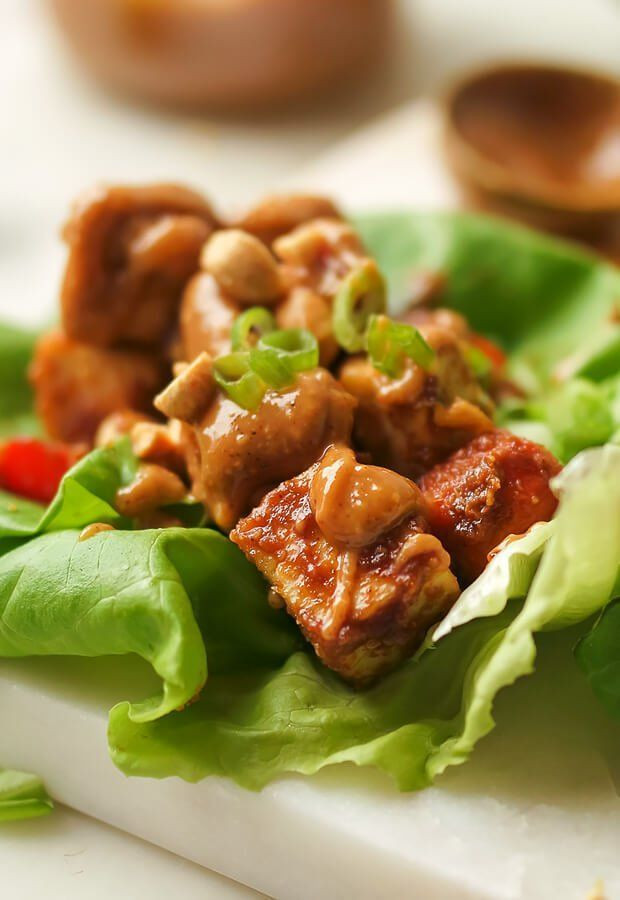 Vegan Keto Tofu Recipes
 Spicy Peanut Tofu Lettuce Cups Recipe