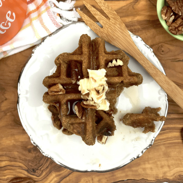 Vegan Keto Waffles
 Vegan Keto Pumpkin Spice Waffles gluten free nut free