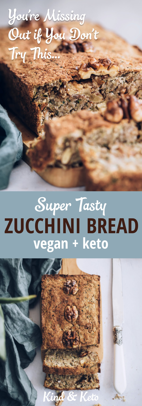 Vegan Keto Zucchini Bread
 Easy Bake Vegan Keto Zucchini Bread Recipe