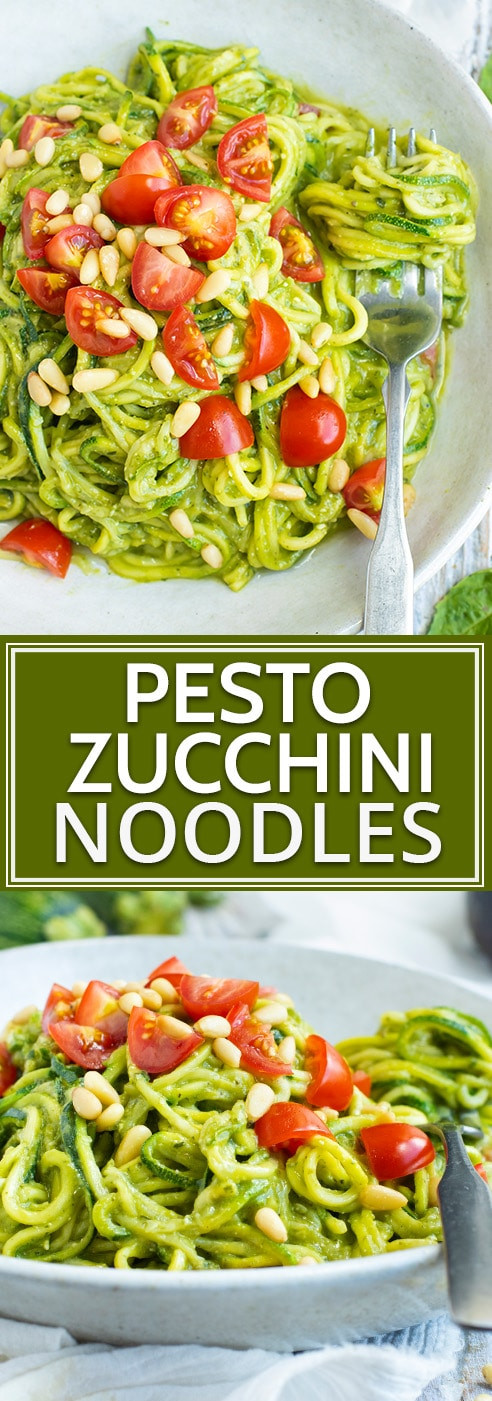 Vegan Keto Zucchini Recipes
 Zucchini Noodles with Pesto