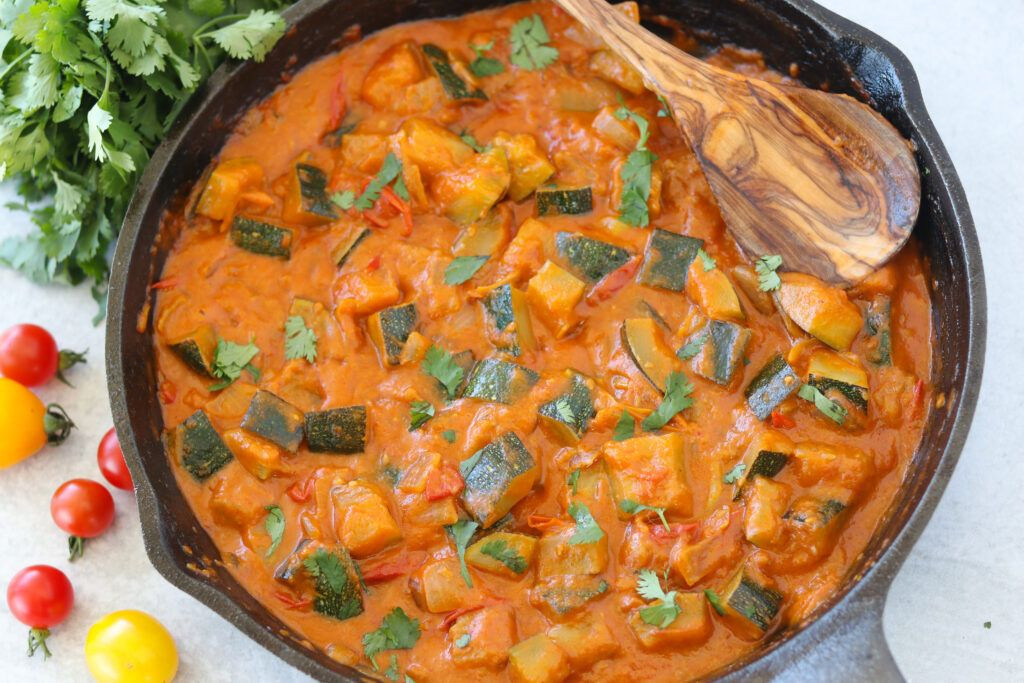 Vegan Keto Zucchini Recipes
 Zucchini Curry with Tomatoes Vegan Paleo Keto