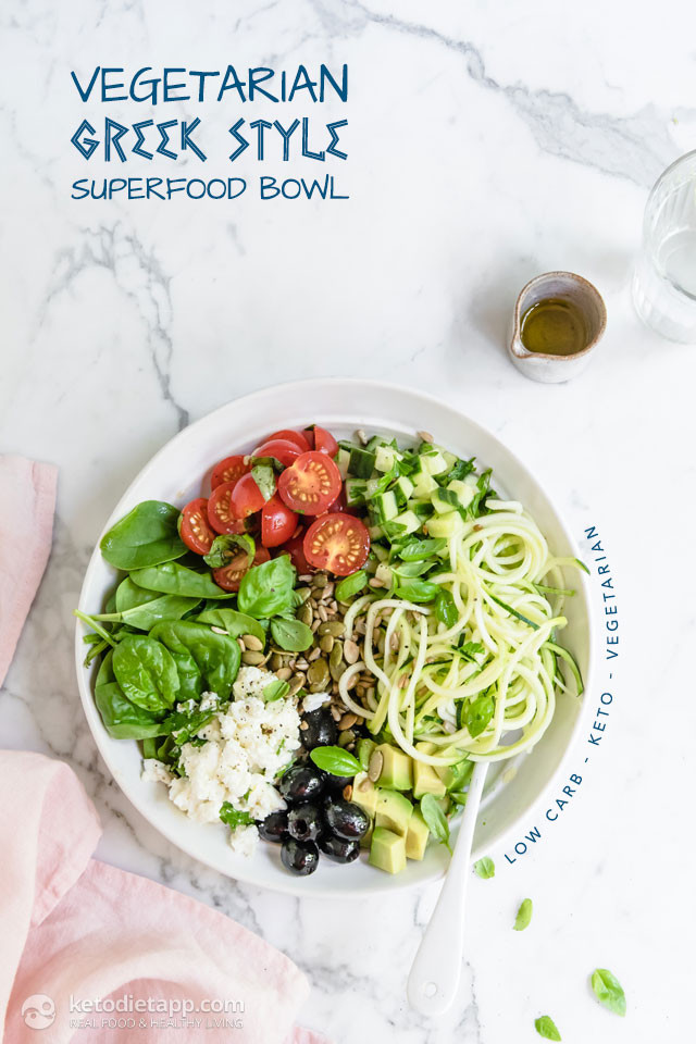 Vegetarian Keto Bowls
 Healthy Ve arian Greek Style Superfood Bowl