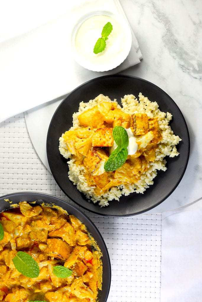 Vegetarian Keto Curry
 Keto Ve arian Curry with Paneer and Cauliflower