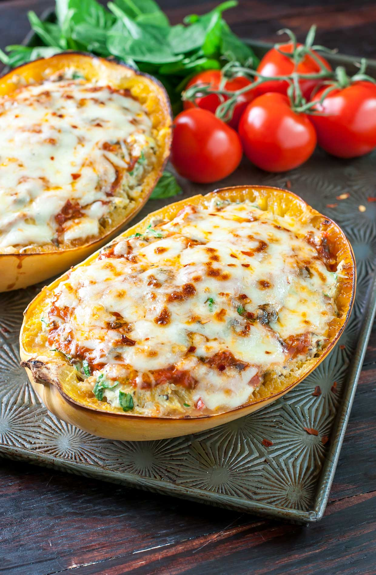 Vegetarian Keto Lasagna Recipe
 Easy Cheesy Ve arian Spaghetti Squash Lasagna Peas And