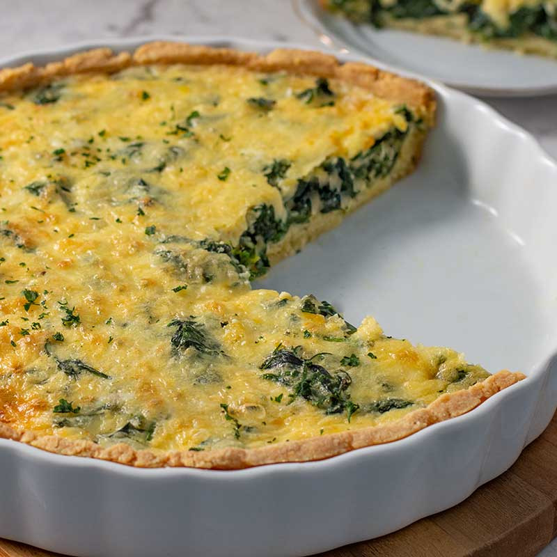 Vegetarian Keto Quiche
 Keto Spinach Quiche Low Carb Ve arian Recipe