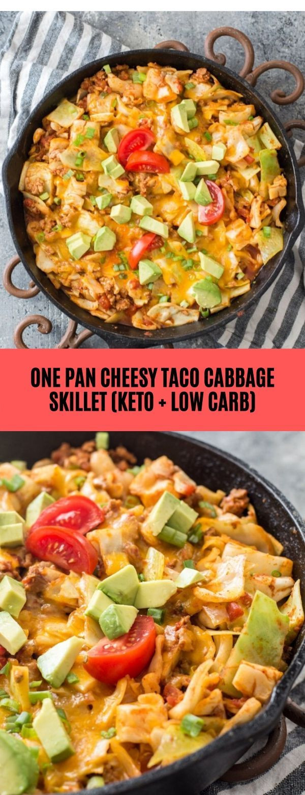 Vegetarian Keto Tacos
 ONE PAN CHEESY TACO CABBAGE SKILLET KETO LOW CARB in