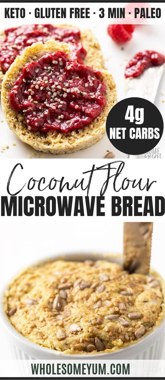 Wholesome Yum Keto Recipes
 Low Carb Keto Microwave Bread Recipe With Coconut Flour