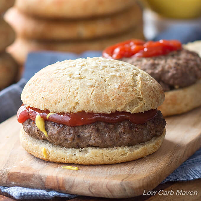 Zero Carb Buns
 Low Carb Hamburger Buns Keto Sandwich Rolls