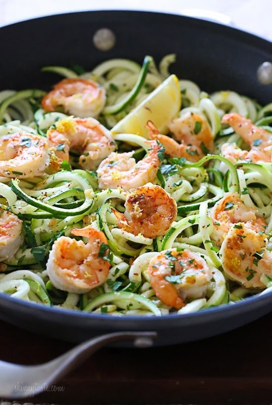 Zoodles And Shrimp Keto
 Shrimp Scampi Zoodles for Two Skinnytaste