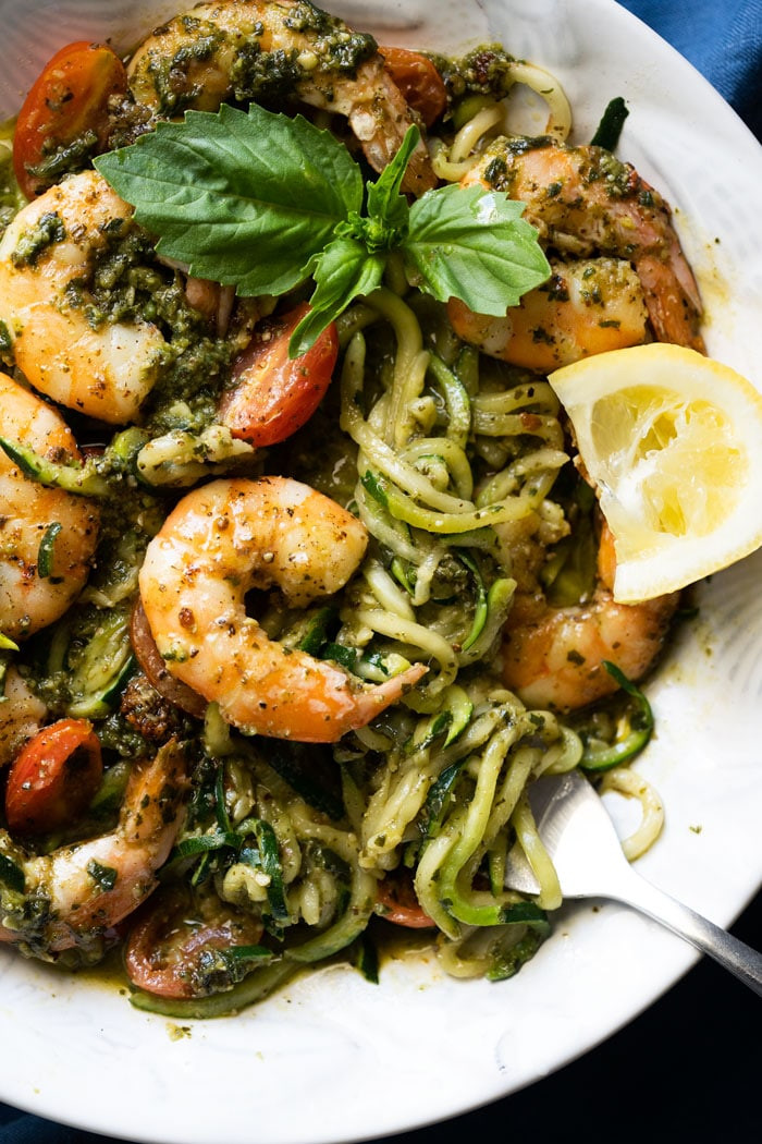 Zoodles And Shrimp Keto
 15 Minute Keto Shrimp Zoodles With Pesto gnom gnom