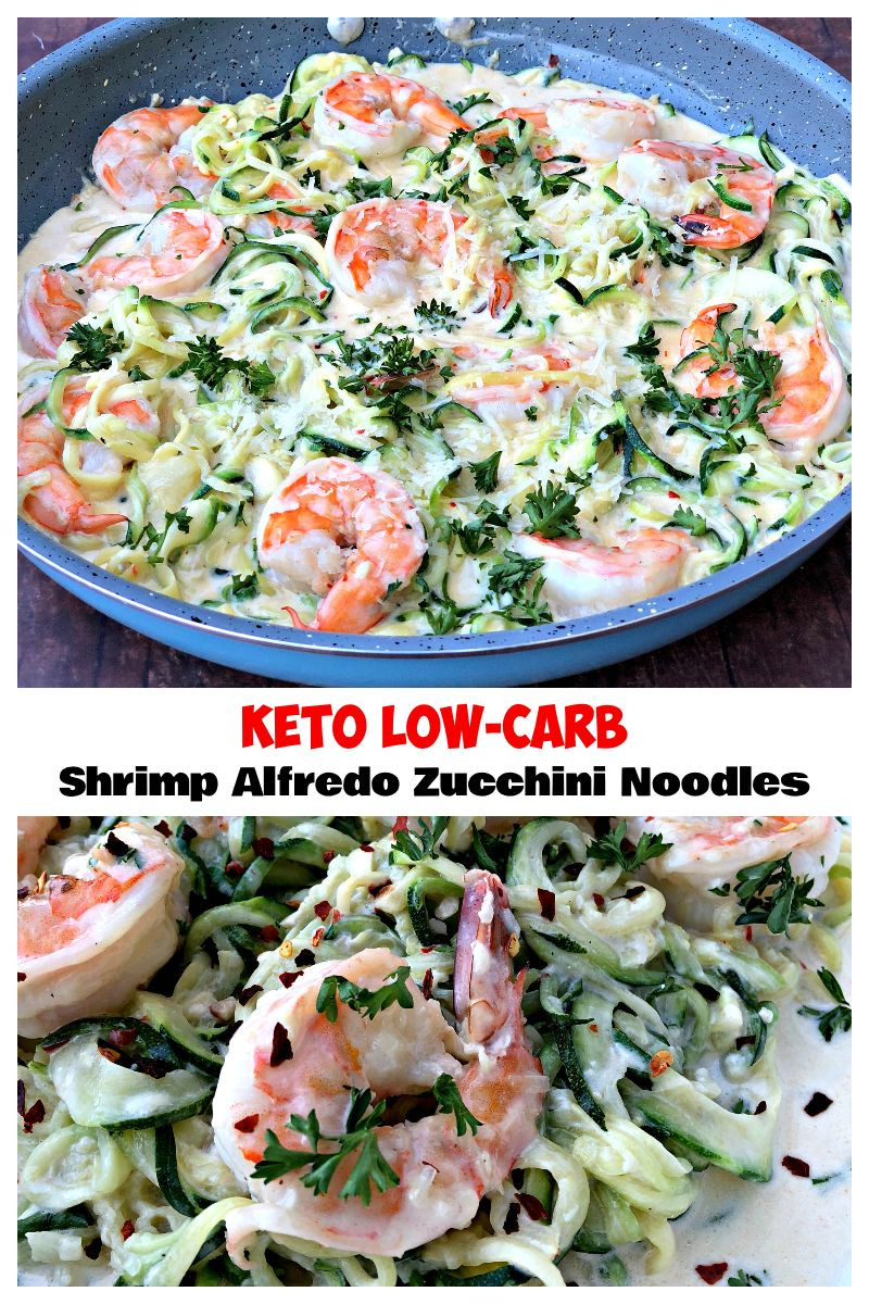 Zoodles And Shrimp Keto
 Keto Low Carb Creamy Garlic Shrimp Alfredo Zucchini