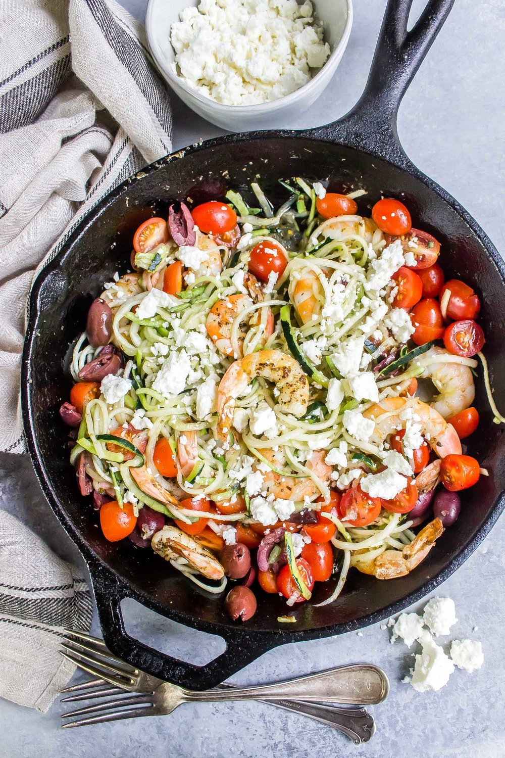 Zoodles And Shrimp Keto
 Mediterranean Keto Shrimp Zoodles Cast Iron Keto