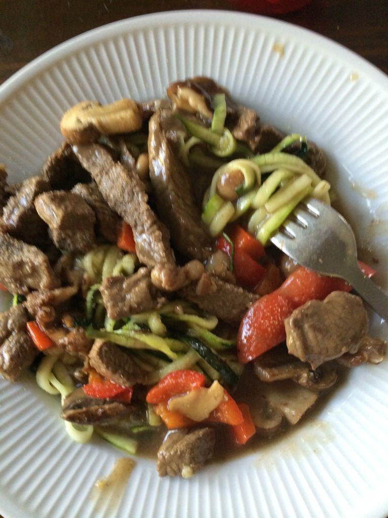 Zucchini Beef Keto
 Beef with zucchini noodles keto Atkins low carb