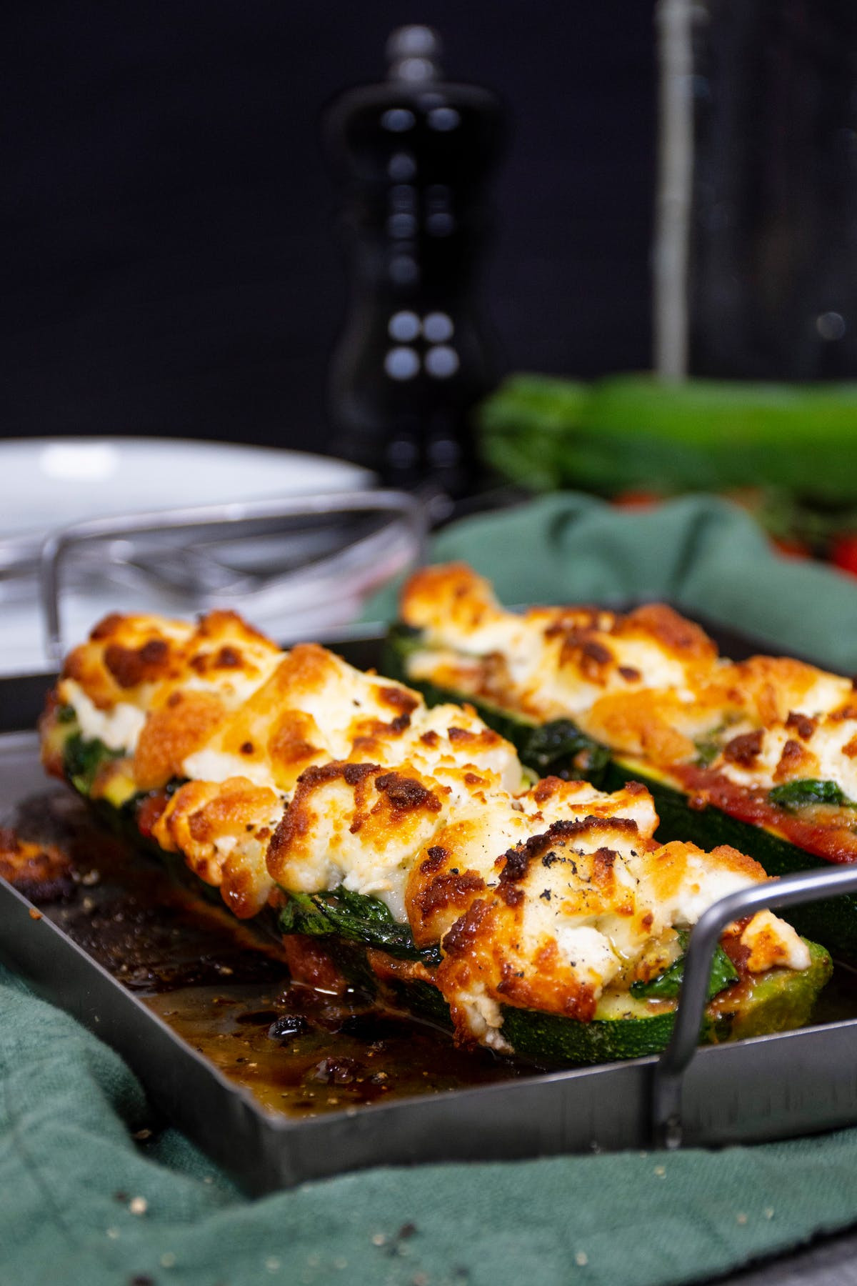 Zucchini Keto Pizza
 Keto Zucchini Pizza Boats with Goat Cheese — Recipe — Diet