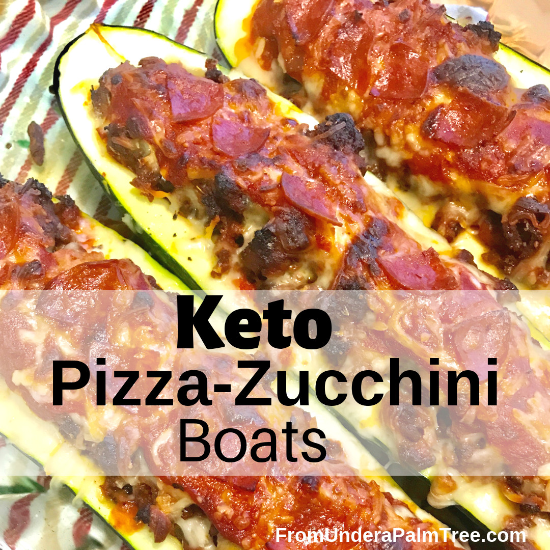 Zucchini Keto Pizza
 Keto Pizza Zucchini Boats