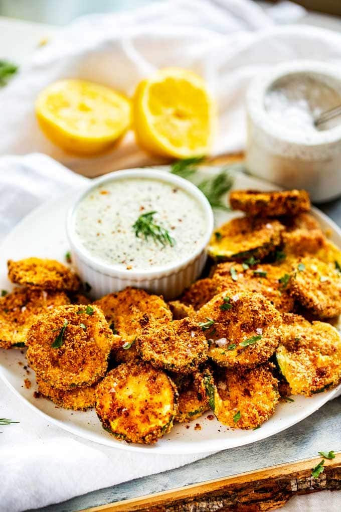 Zucchini Recipes Air Fryer Keto
 Keto Zucchini Chips Air Fryer Oven Baked Kicking Carbs