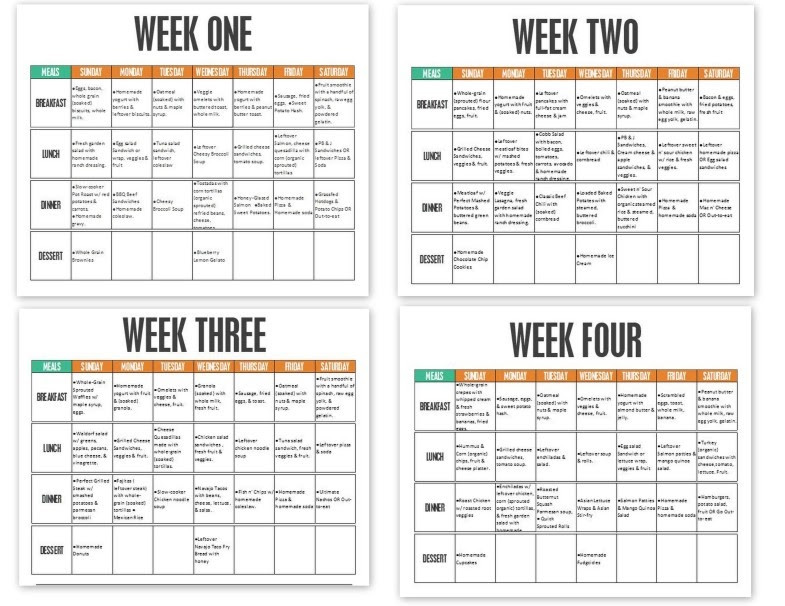 1 Month Weight Loss Meal Plan
 Weight Loss and Diet Plans Weight Loss Menus For A Month