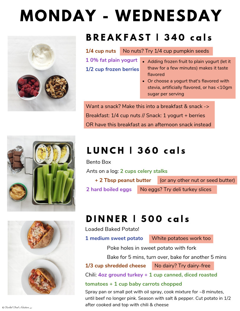 1 Week Weight Loss Meal Plan
 1 Week Meal Plan to Lose Weight for Your Wedding — The