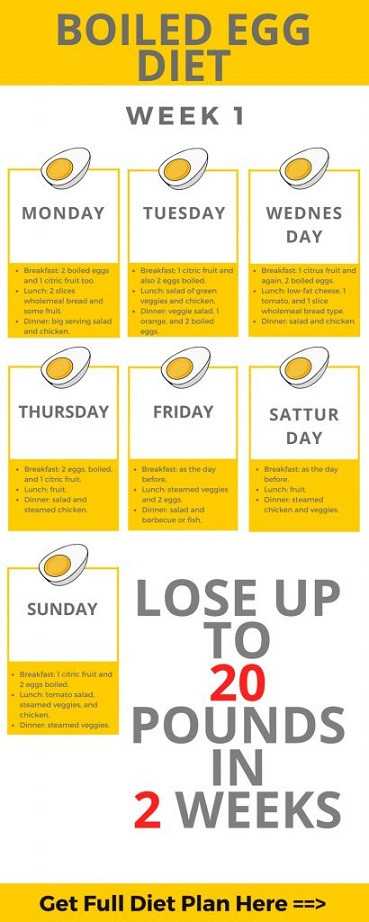 2 Week Weight Loss Meal Plan
 Boiled Egg Diet Plan Lose Up To 20 Pounds In 2 Weeks