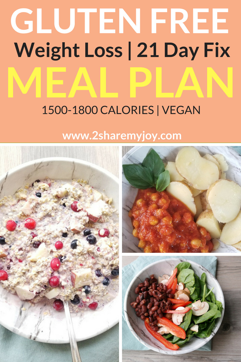 21 Day Fix Vegan Plan
 Vegan 21 Day Fix Meal Plan 1 500 1 800 calories GF