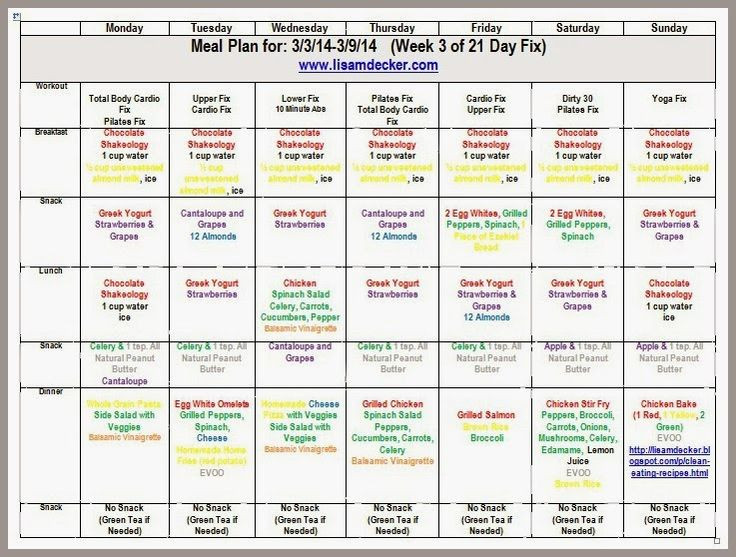 21 Day Weight Loss Meal Plan
 Diet Plan To Lose Weight 21 Day Fix 21 Day Fix Meal