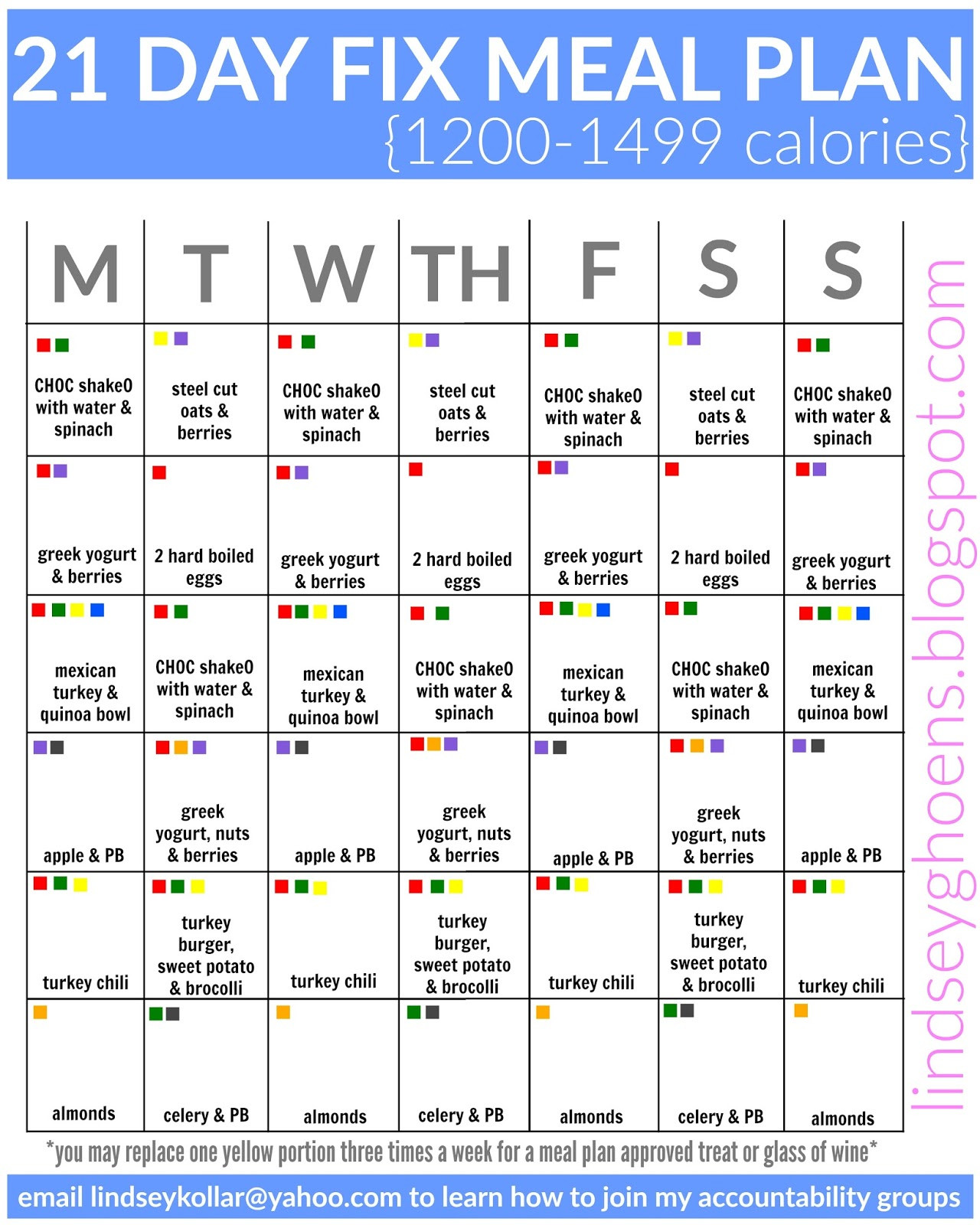 21 Day Weight Loss Meal Plan
 21 Day Fix Meal Plans