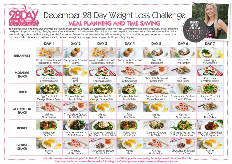 28 Day Weight Loss Meal Plan
 Hooray It s Week 1 The December 28 Day Weight Loss