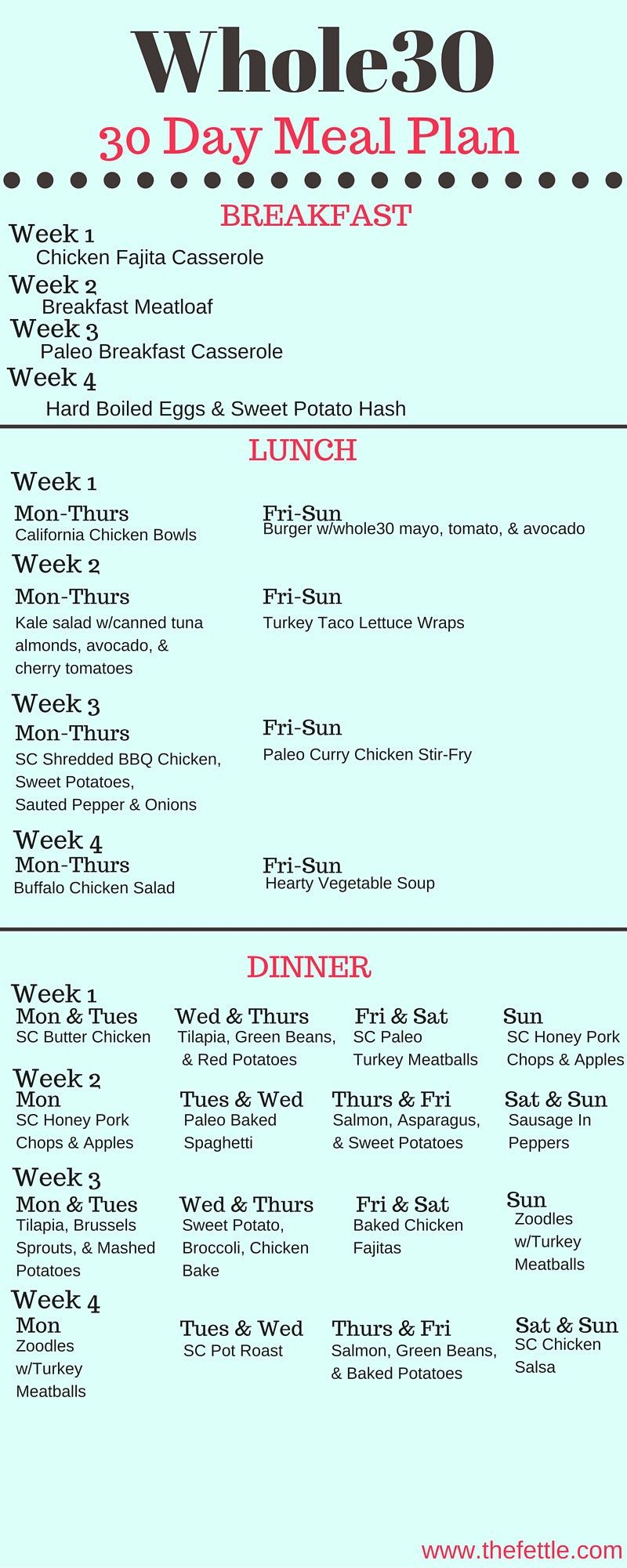 30 Day Weight Loss Meal Plan
 Pin on Meal prep